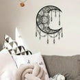 thumbnail image 3 of HELLOYOUNG 11.81 Inch Mandala Moon Metal Wall Sculpture - Boho Chic Intricate Floral Design with Crescent Moon Shape Black Metal Wall Art for Living Room Bedroom Yoga Studio Decor, 3 of 18