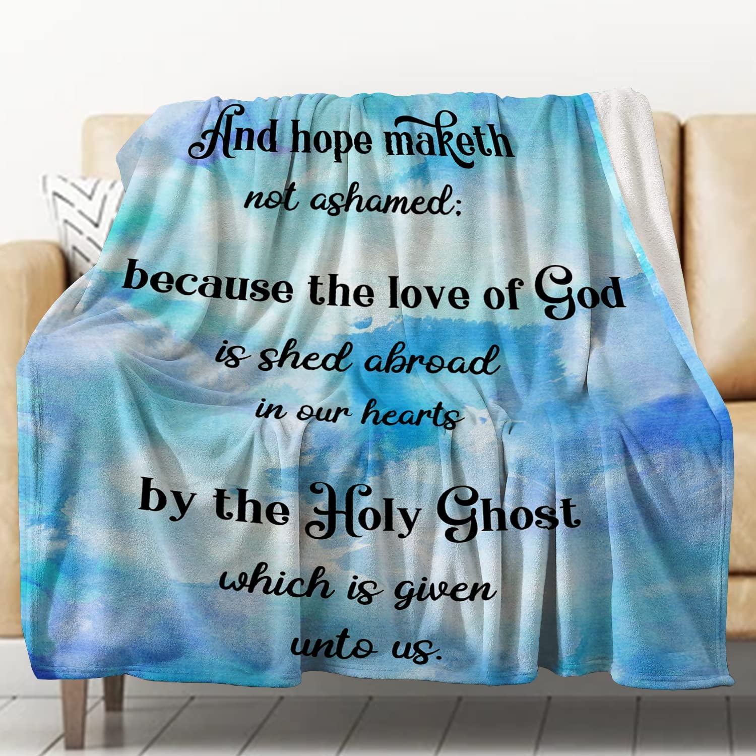 Christian Inspirational Gift for Women Friend Scripture Blankets and