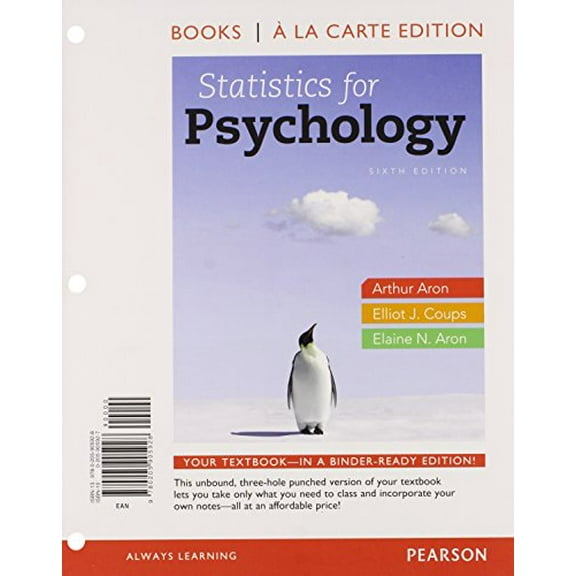 Pre-Owned Statistics for Psychology, Books a la Carte Edition, 9780205905928, 0205905927, Paperback, 6 edition