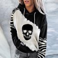 thumbnail image 1 of Pntutb moda mujer manga larga otoño camiseta impresión bolsillos con capucha blusa tops Pntutb Pntutb-3949, 1 of 5