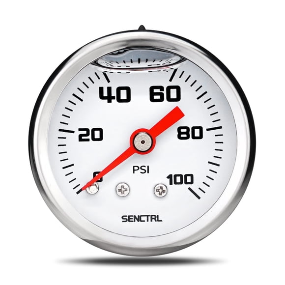 Manómetro de combustible SENCTRL 0-100 Psi, esfera de 1,5 cm, acero inoxidable