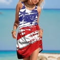 thumbnail image 4 of WILLBEST Robe avec S Femmes Robe d'Été de Plage Sans Manches Imprimée Décontractée Bord de Mer Mini Robe, 4 of 5