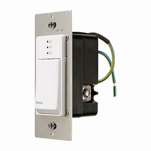 Broan-Nutone Exhaust Fan Timer,9 A,White,120 V CD60W