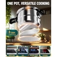 thumbnail image 5 of WantJoin Pressure Cooker Stainless Steel 4 Qt, Commercial Stove Top Pressure Cooker Pot Used for Pressure Foodie or Steaming, Compatible with Gas & Induction Cooker, 5 of 7
