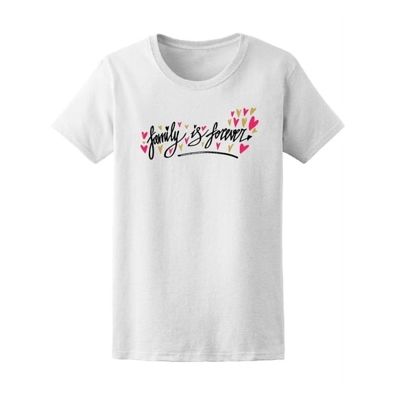 Family Is Forever Cute Hearts Women's Tee - Image by Shutterstock