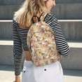 thumbnail image 6 of Honeii Seashells Print Canvas College Laptop Backpack, Durable Rucksack Travel Notebook Bag School Backpack Book Bag for Men Women-Medium, 6 of 7