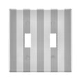 thumbnail image 2 of Dailycode Light Switch Plate Covers 3 Gang Wall Plate Plastics Outlet Covers for Kitchen Home Office Decor Silver Gray and White Stripes, 2 of 8
