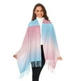 thumbnail image 3 of FORMRS Womens Scarf Winter Soft Long Big Warm Shawls Wrap Tassel Scarves, Light Pink Gradient, 3 of 9