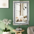 thumbnail image 4 of Decorative Wall Mirror Crushed Diamond Vanity Mirror Rectangle Mirrors for Wall Decor 35.4"X23.6", 4 of 6