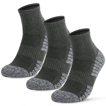 

Tomshoo Men 3 Pairs Cushioned Hiking Socks Outdoor Sports Casual Cotton Crew Socks for Hiking Trekking Walking