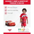 thumbnail image 3 of Disney Cars Toddler Boys' Cosplay 2-Piece Hooded Tee and Shorts Set Lightning McQueen Red, 3 of 6