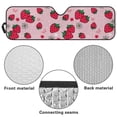 thumbnail image 6 of Yuyamidu Strawberry Windshield Sun Shade, Cute Pink Shade Heat Shield Compatible with JK JKU TJ 2 Door / 4 Door 52.95 x 16.14 in, 6 of 7