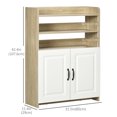 thumbnail image 3 of HOMCOM Shoe Cabinet Shoe Storage Organizer with Three Open Shelves Natural, 3 of 10