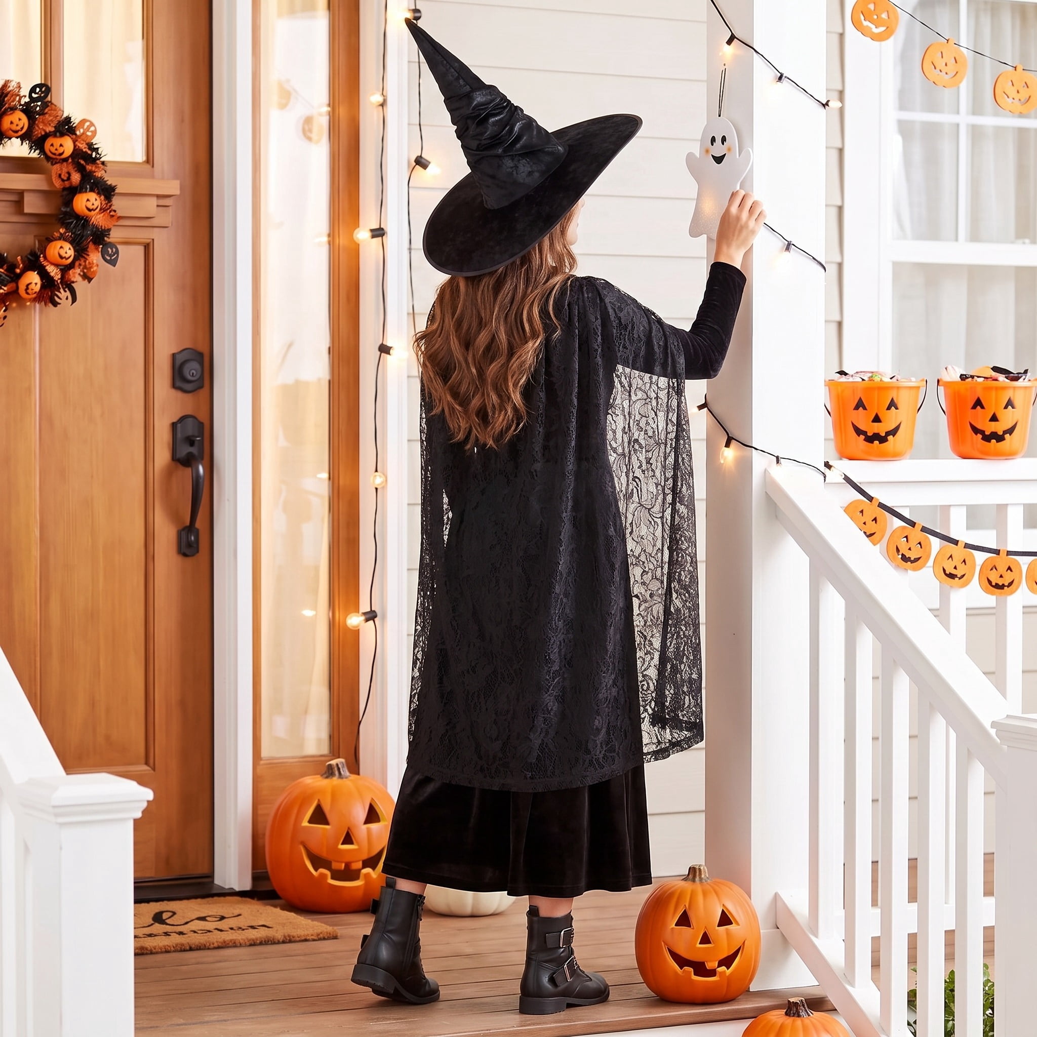 Extra Large Witch Hat Costume Accessory for Adults, Black, Halloween by Way To Celebrate