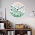 thumbnail image 2 of Wall Clock Green Ocean Waves Clocks PVC Silent Non-Ticking Battery Operated Decorative Ombre Beach Spray Round Clock for Home Living Room Kitchen Bedroom Office School Wall Decor 14 Inch, 2 of 9