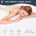 thumbnail image 4 of 3 Inch Gel Memory Foam Mattress Topper Queen, Breathable Cooling Mattress Topper for Back Pain Relief, Washable Cooling Cover and High Density Memory Foam Included for Dorm, Bedroom, 4 of 7