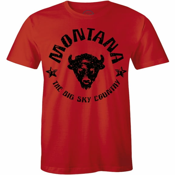 Montana Big Sky Country Rocky Mountains Hiking Camping MT Mens Yark T-Shirt