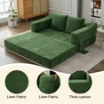 thumbnail image 4 of Folding Sofa Couch, High-Density Memory Foam Sofa Bed,  Convertible Chair Floor Couch Sleeping Mattress Futon Couch Comfy Floor Sofa Lounge for Living room Bedroom Apartment, Removable Backrest, Green, 4 of 6