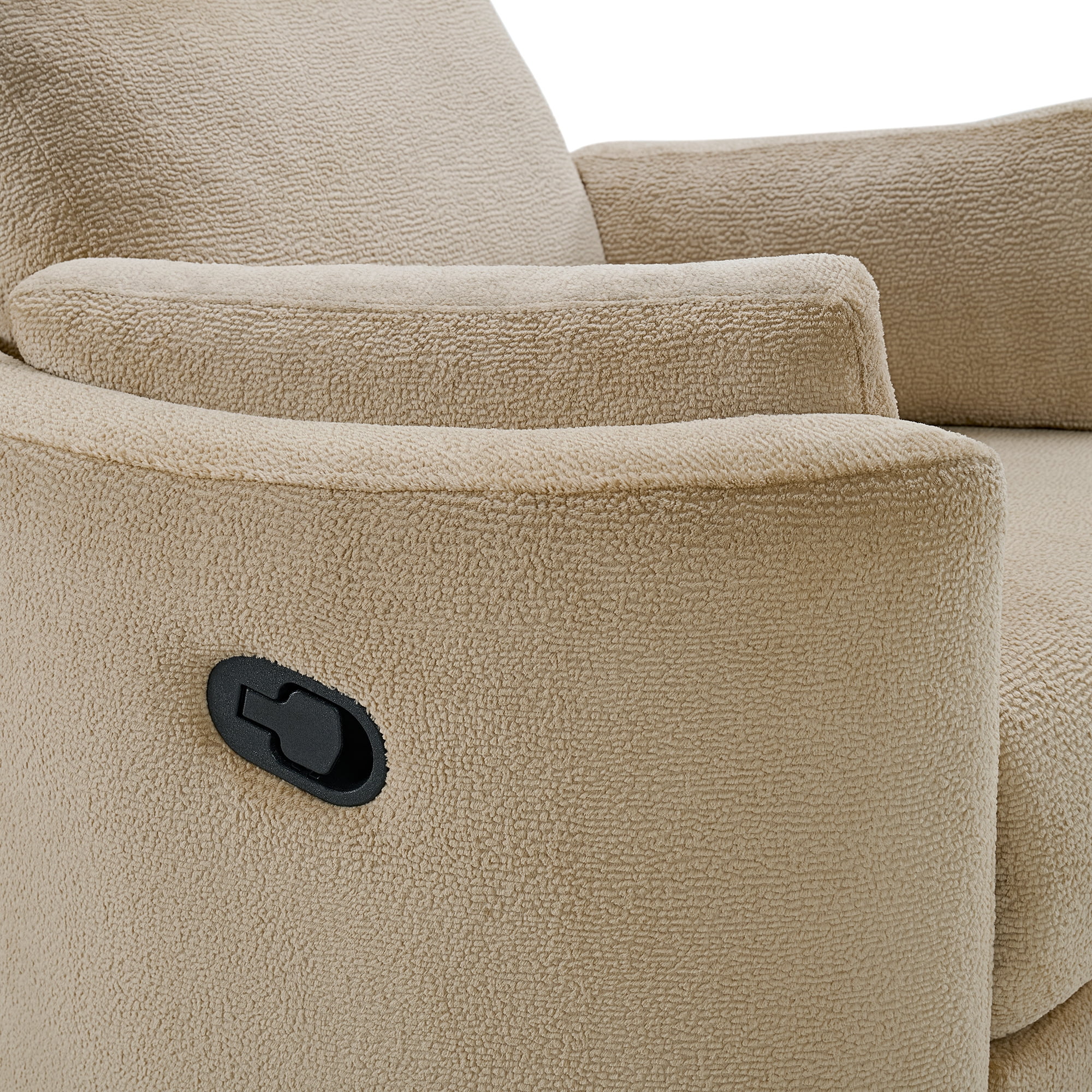 Soho Baby Nottingham Upholstered Glider Recliner Rocking Chair 360° Swivel for Nursery and Living Room – Latte​