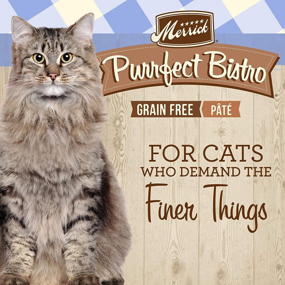 (24-Pack) Merrick Purrfect Bistro Grain Free Pate Wet Cat Food Tuna, 3 oz