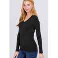 thumbnail image 2 of V-neck Sweater W/rivet Button, 2 of 5