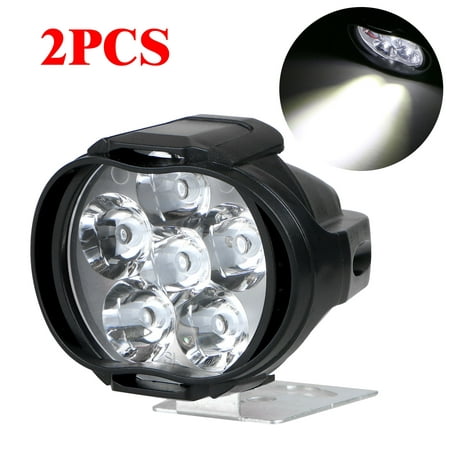 2-pack Motorcycle Fog Light, Waterproof Bright LED Universal Car Motorcycle Headlight Work Driving Headlamp Spot (Best Led For Motorcycle)