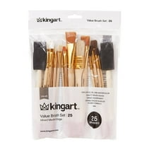 Kingart, Value Multicolor Brush Set, 25-Pack, All Ages
