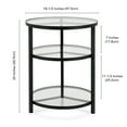 thumbnail image 2 of Evelyn&Zoe 18" Blackened Bronze Metal/Glass Side Table, 2 of 5