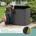 thumbnail image 4 of Suncast Stow-Away Horizontal Storage Shed, All-Weather Outdoor Backyard Unit, Peppercorn, 4 of 9