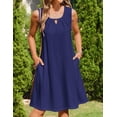 thumbnail image 3 of Zeagoo Women Summer Dress with Pockets Womens Casual T Shirt Dress Sleeveless Tank Dress Loose Shift Dress for Women Crew Neck A Line Dresses, 3 of 6