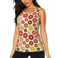 thumbnail image 2 of Uemuo Donut Pattern Workout Tank Tops for Women Breathable Moisture-wicking tank top Sleeveless Running Loose Fit Yoga Tops Active Shirts Sports Gym Exercise, 2 of 9