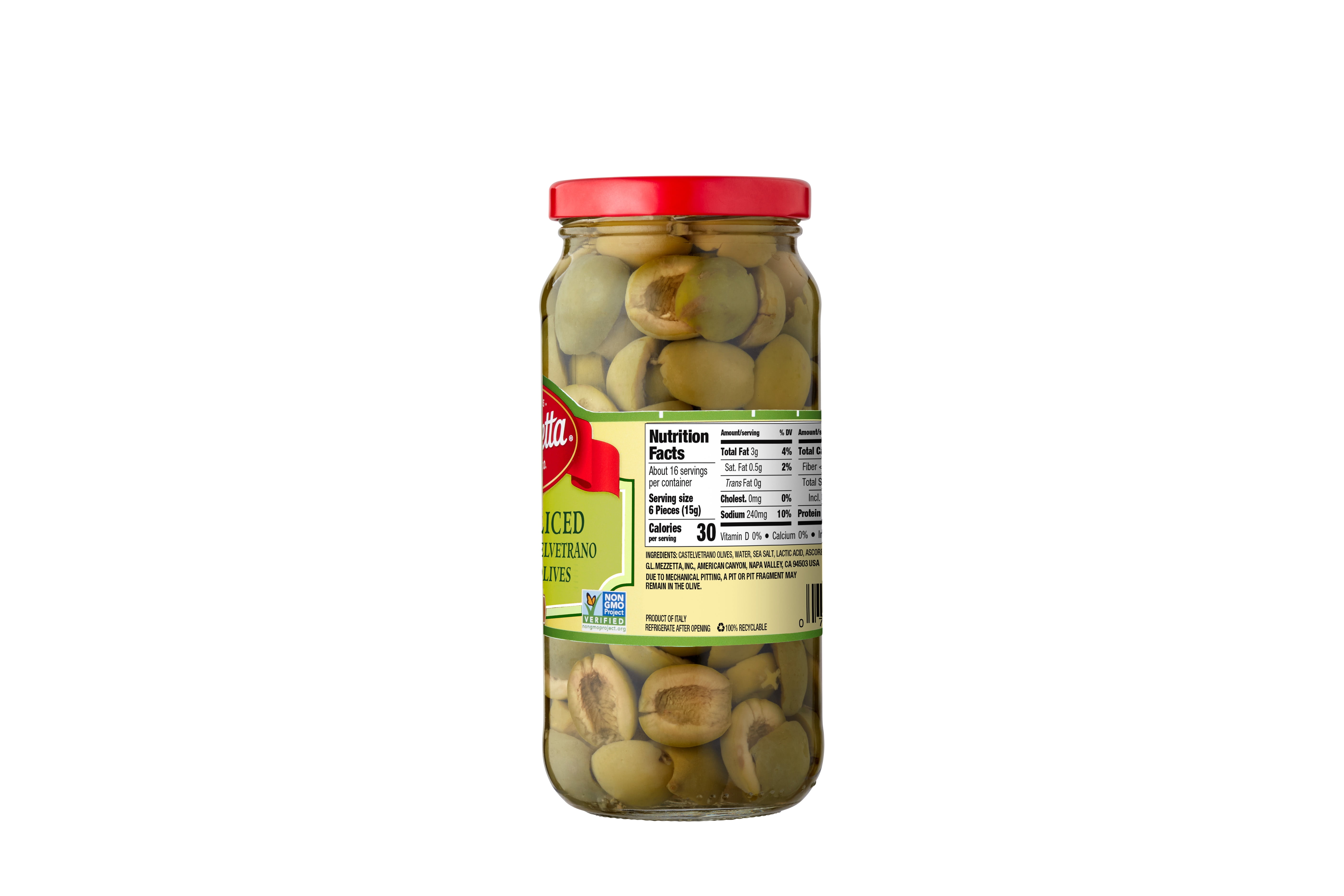 Mezzetta Sliced Castelvetrano Olives, 16 fl oz Jar - Walmart.com