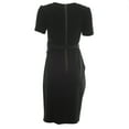 thumbnail image 2 of NUE by Shani Women's Knit Sleeve Belted Sheath Dress Sz 16 Black, 2 of 2