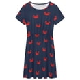 thumbnail image 3 of Happy Little Crabs - Navy Blue Sundress Short Sleeve Dress Summer Women Clothes Dress for Women Dresses, 3 of 7