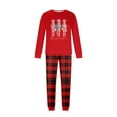 thumbnail image 2 of Onlypjs Family Matching Christmas Pajamas Sets – Nutcracker Holiday Print, Red Plaid Pants, Sizes for Women, Men, Couples, 2 of 4