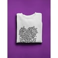 thumbnail image 3 of Hand Heart And Peonies Sweatshirt Women -Image by Shutterstock, Female 3X-Large, 3 of 4