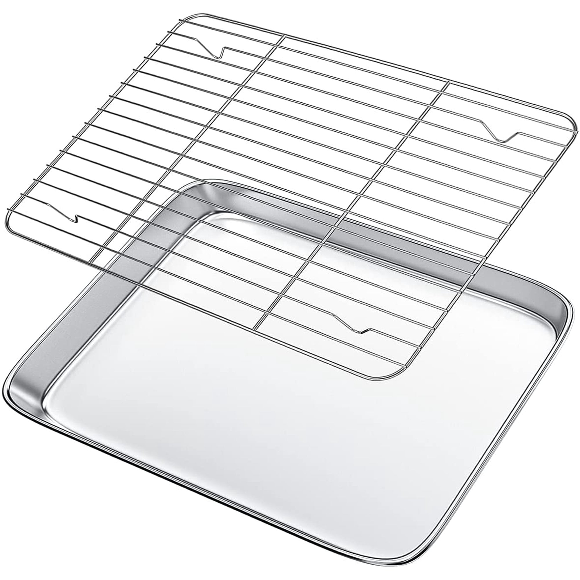 Cera Titanware One Shelf Baking Tray Set - 1 Large & 2 Small Carbon Steel  Stackable Oven Trays with Non-Stick Coating