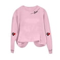 thumbnail image 4 of FDGIU ‌Valentine's Day Shirt Women, Heart Print Long Sleeve T-Shirt with Crew Neck for Valentine's Outfit & Casual Wear, 4 of 6