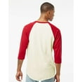 thumbnail image 3 of Tultex 245 Unisex Fine Jersey Raglan T-Shirt-Vintage White/ Rio Red-L, 3 of 5