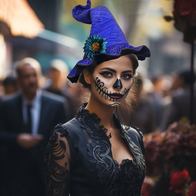 HWRETIE Sombrero de bruja para fiesta de Halloween con cubierta facial de encaje,sombrero de disfraz de tafetán de poliéster estilo mago para disfraces de Halloween y fiestas temáticas