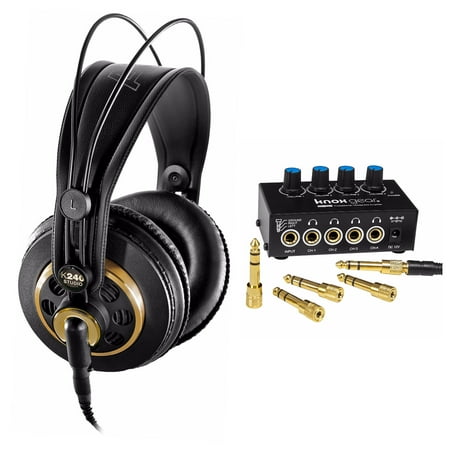 AKG K240 Professional Studio Headphones with Knox Gear Headphone (Best Home Studio Gear)