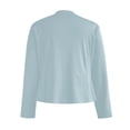 thumbnail image 5 of Arlun Womens Open Front Work Blazer Long Sleeve Lightweight Comfy Business Casual Office Jackets Solid Color Open Front Slim Fitted Cardigans with Pockets Light Blue XXXXL, 5 of 5