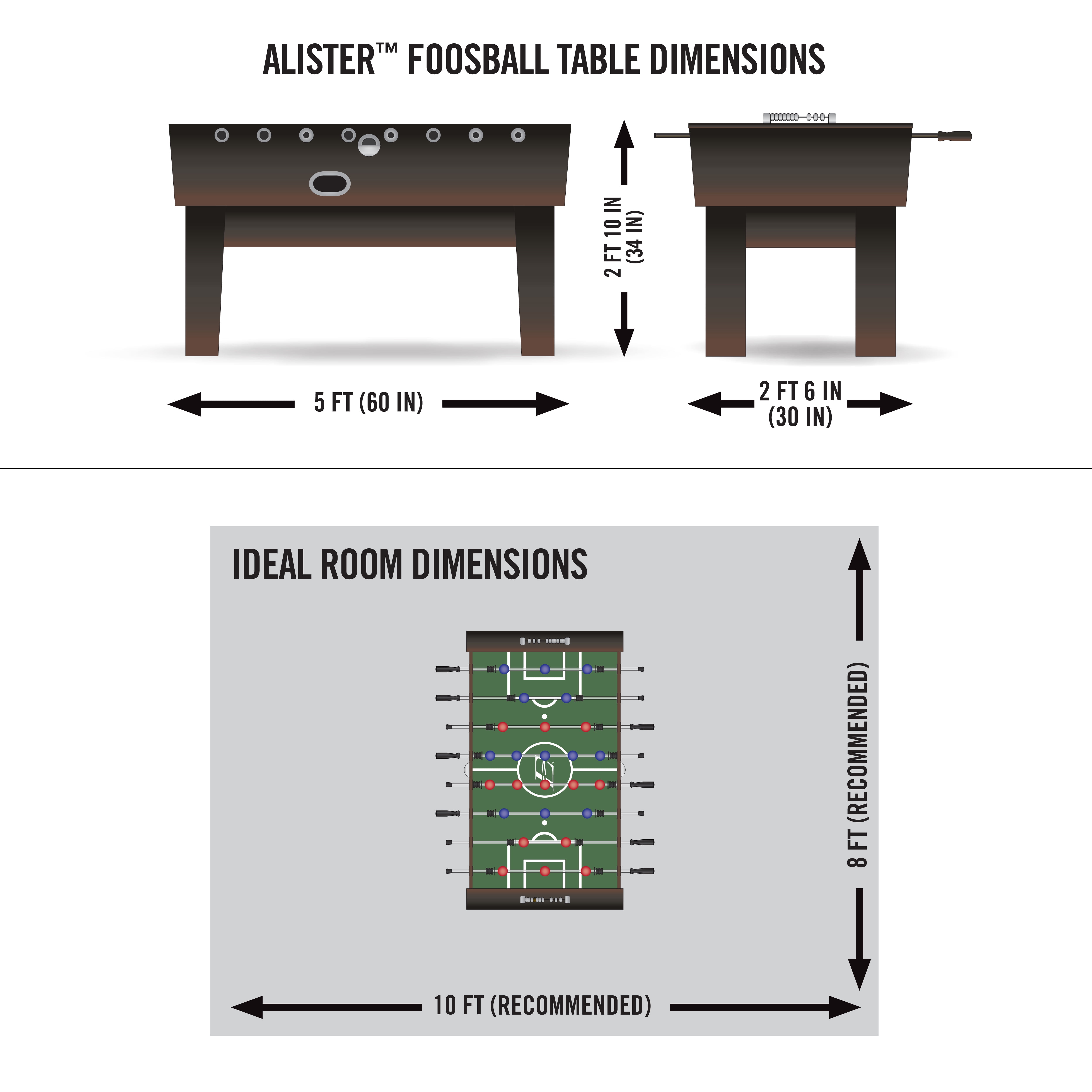 Eastpoint Sports Alister Foosball Table Soccer 60 X 30