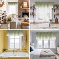 thumbnail image 5 of Sage Green Valance Curtain and Beige Ombre Color Gradient Window Valances Rod Pocket Short Curtains Window Treatments for Kitchen Bedroom Bathroom Laundry 42" x 18", 5 of 9