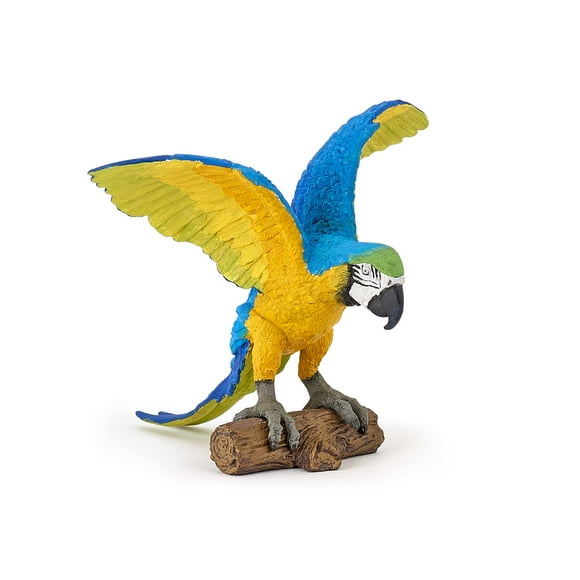 Papo -Pintado a mano - Figura -Reino Animal Salvaje - Loro Ara Azul -50235 -Coleccionable - Para Niños - Apto para niños y niñas- A partir de 3 años
