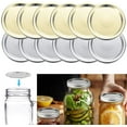 thumbnail image 2 of 12 Pack Regular Mouth Canning Lids, Mason Jar Lids, Rings Canning Lids 70MM, Leak Proof Silver Split-Type Canning Jar Caps, 2 of 5