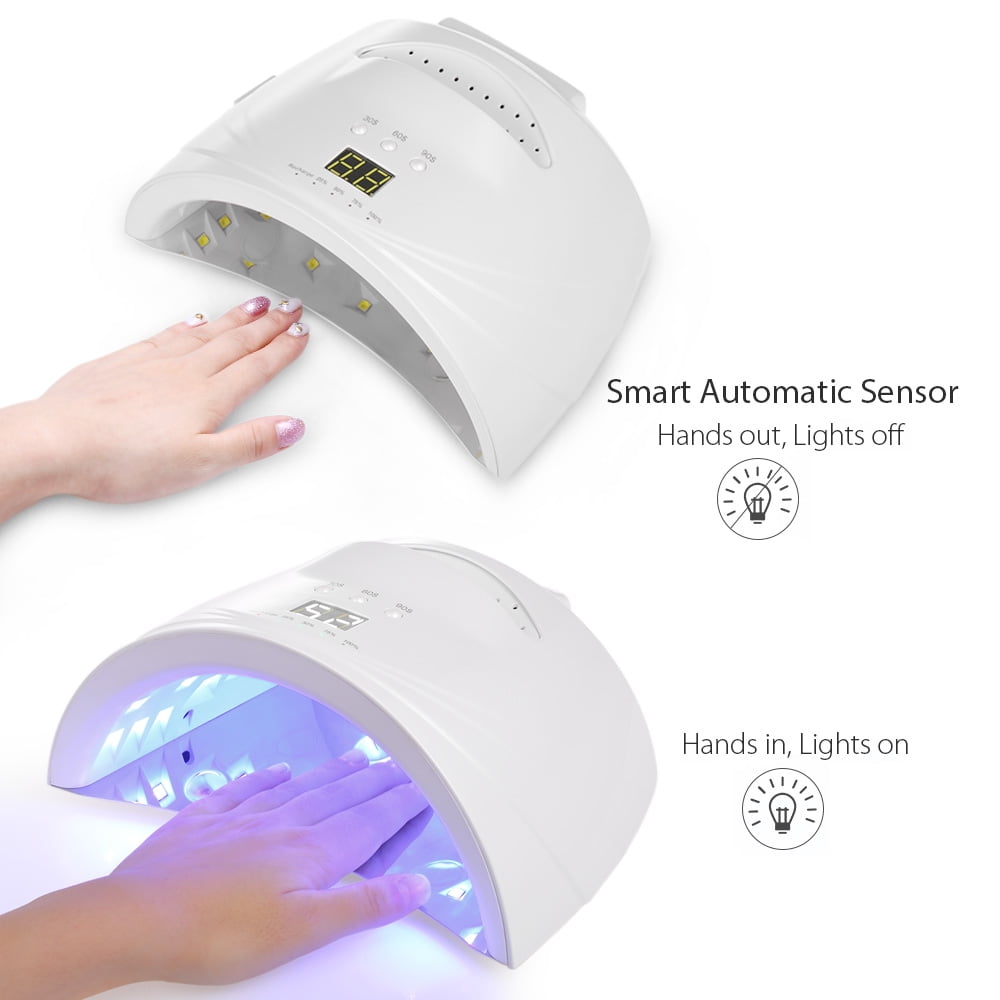 MIXFEER LED UV Cordless Nail Lamp Rechargeable Nail Gel Dryer Machine LED Nail Lamp Fingernails Toenails Curing Equipment Nail Art Tool