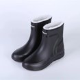 thumbnail image 2 of NOKIO Men'S Casual Outdoor Waterproof Ankle Rain Boots Water-Resistant Ankle Boots For Men Low Heeled Round Boots Rain Women Buckle Shoe Toe Middle Women's Boots, 2 of 4