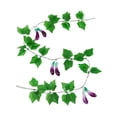 thumbnail image 2 of GROWTH TANK Artificial Flower Greenery Rattan Hanging Plant Fake Rattan for Home Wedding Eggplant, 2 of 9