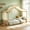 Natural, variant on AUU Twin Size Canopy Bed with Velvet Side Panels, Gauze Canopy & Soft-Padded Platform – Easy Assembly Modern Frame for Bedroom, Guest Room, or Apartment